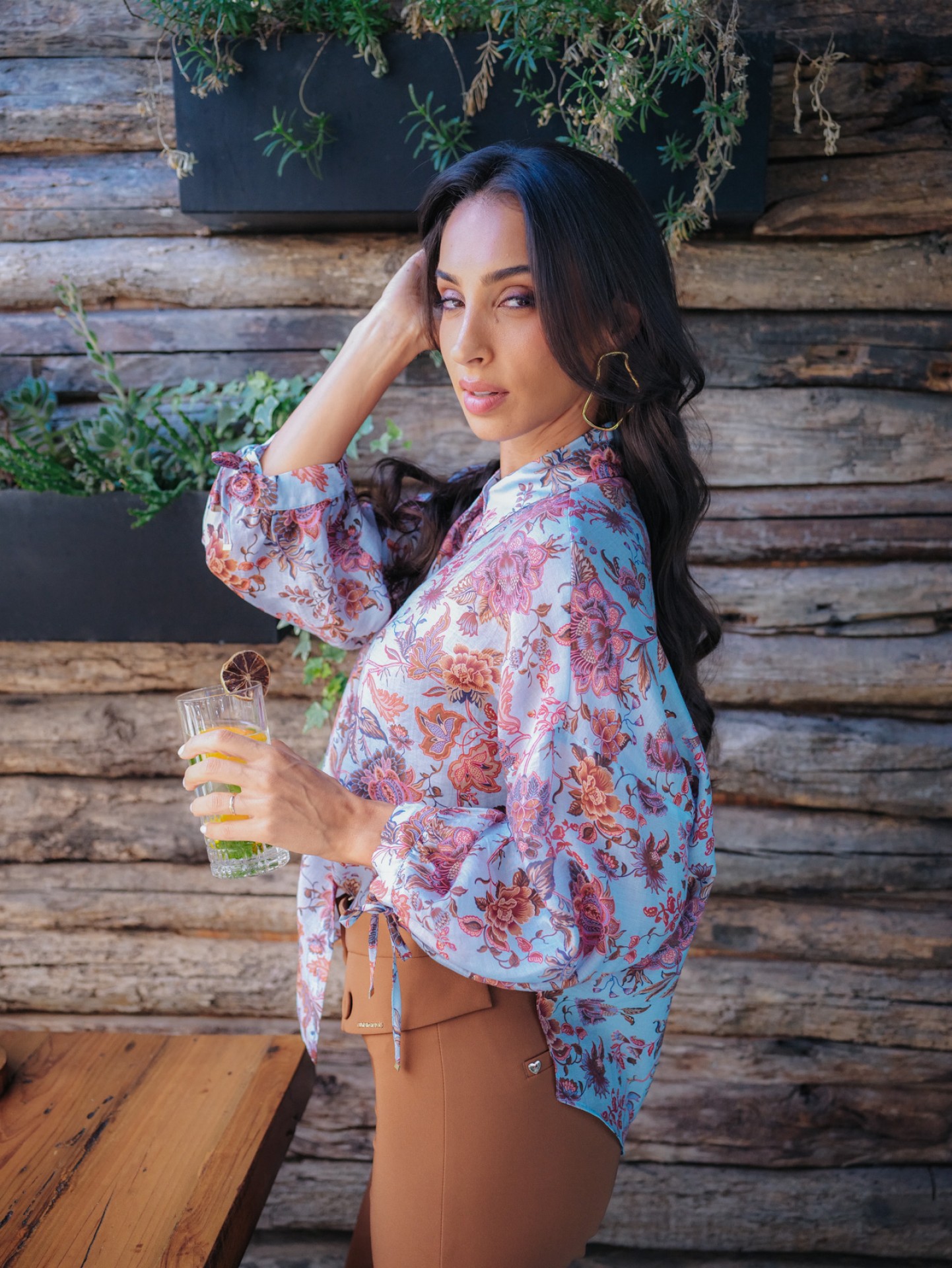 Floral blouse in Tencel