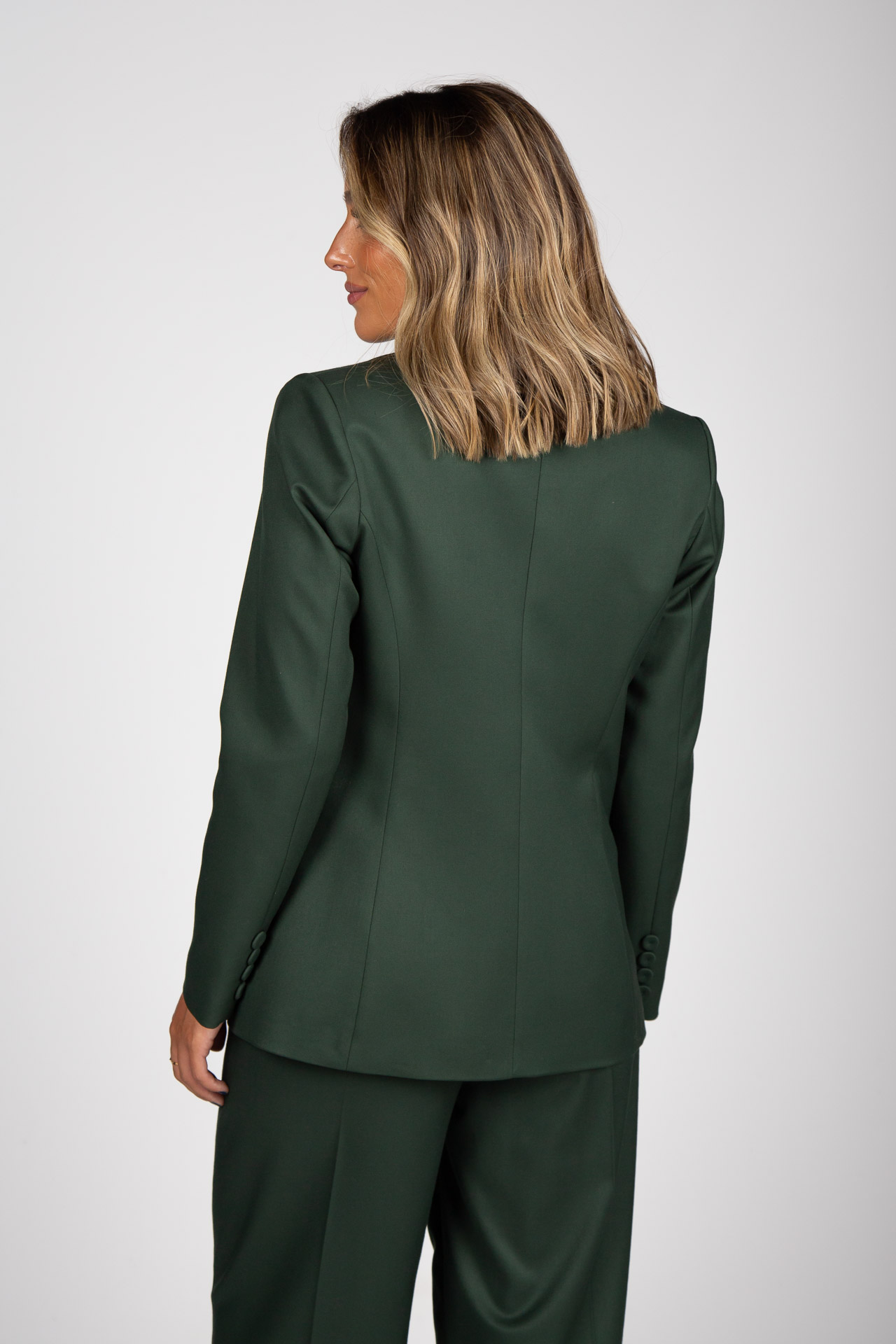 Maxi blazer with eyelets