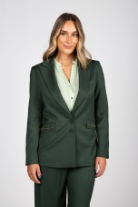 Maxi blazer with eyelets