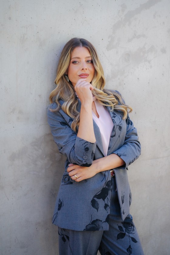 Blazer maxi ilhós