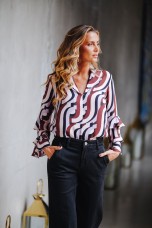 Printed tunic with ruffles
