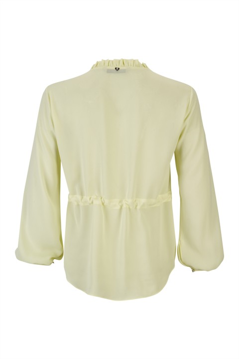 Blouse with adjustable waist belt Blouse with adjustable waist belt