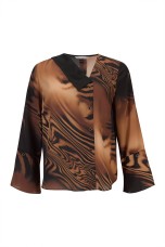 Asymmetrical printed tunic