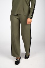Knit pants with side stripe