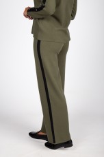 Knit pants with side stripe