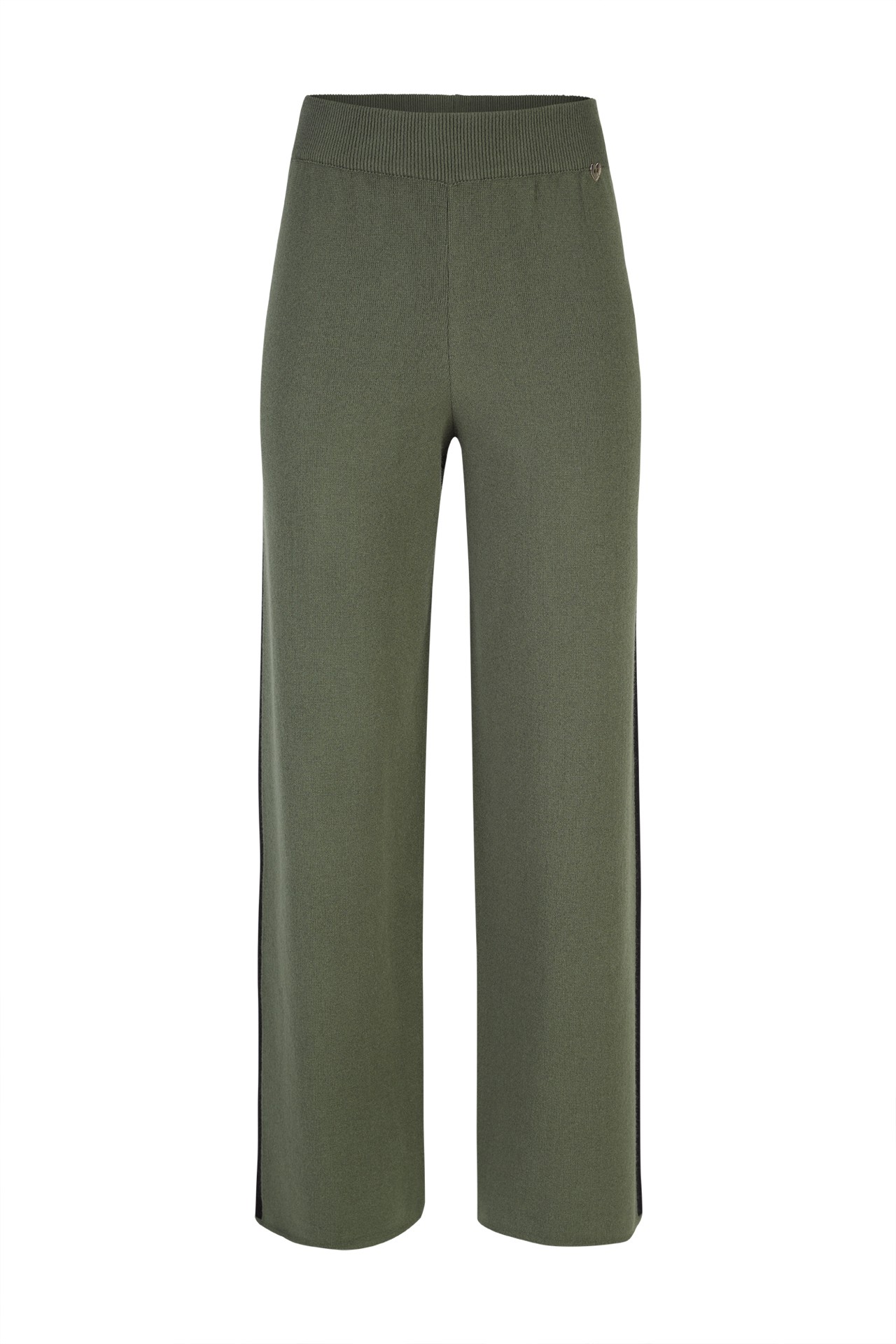 Knit pants with side stripe
