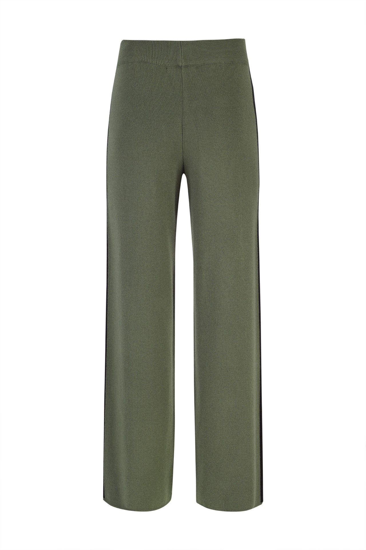 Knit pants with side stripe