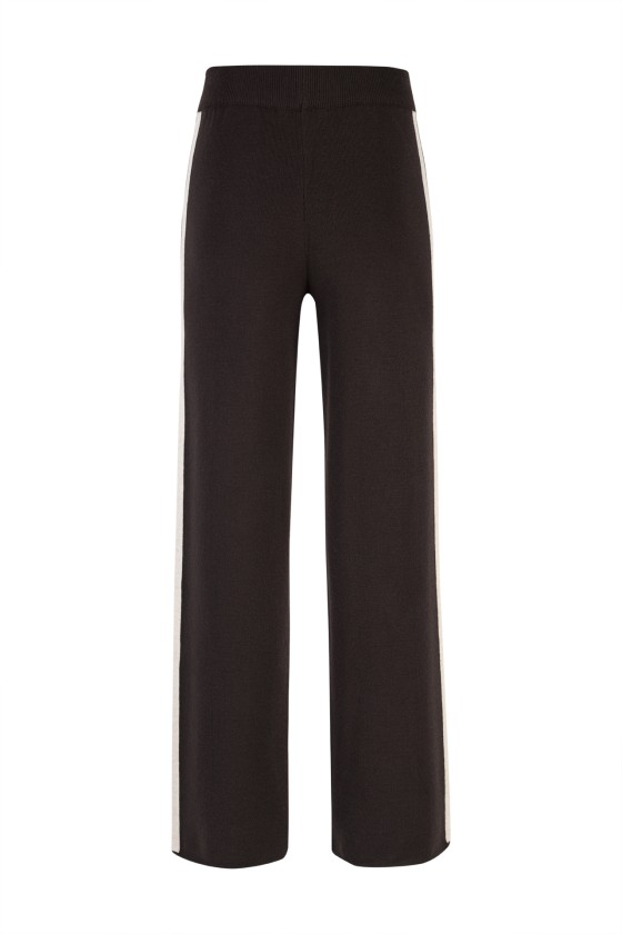 Knit pants with side stripe