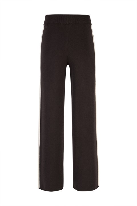 Knit pants with side stripe