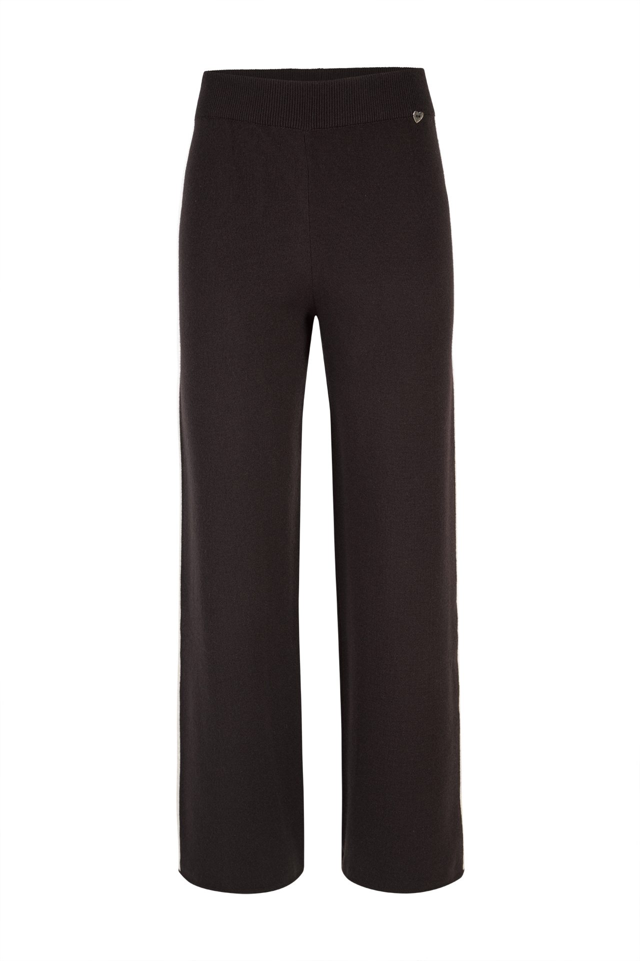 Knit pants with side stripe