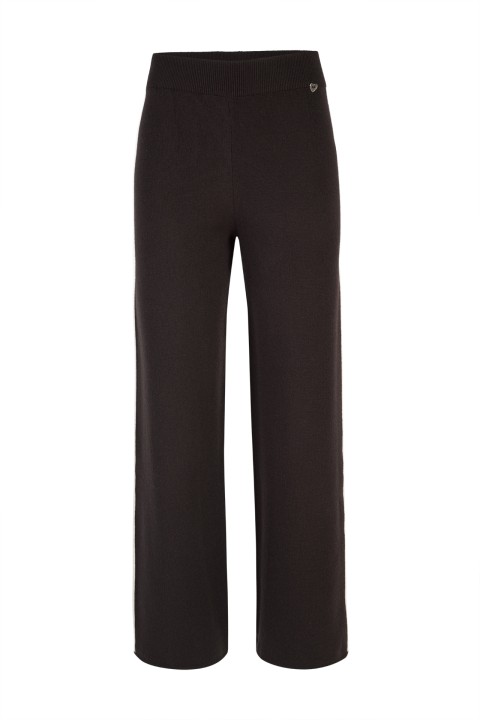 Knit pants with side stripe