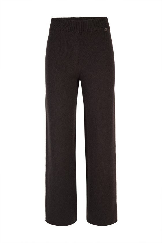 Knit pants with side stripe