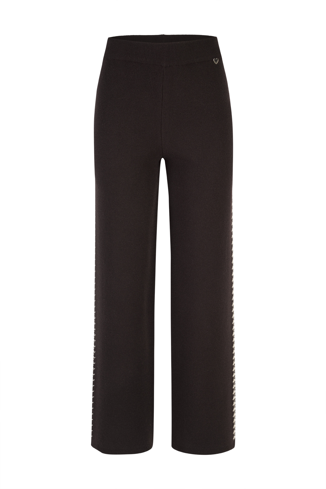 Pantalón de punto con raya pata de gallo