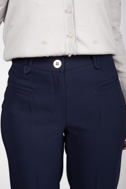 Classic slim fit trousers