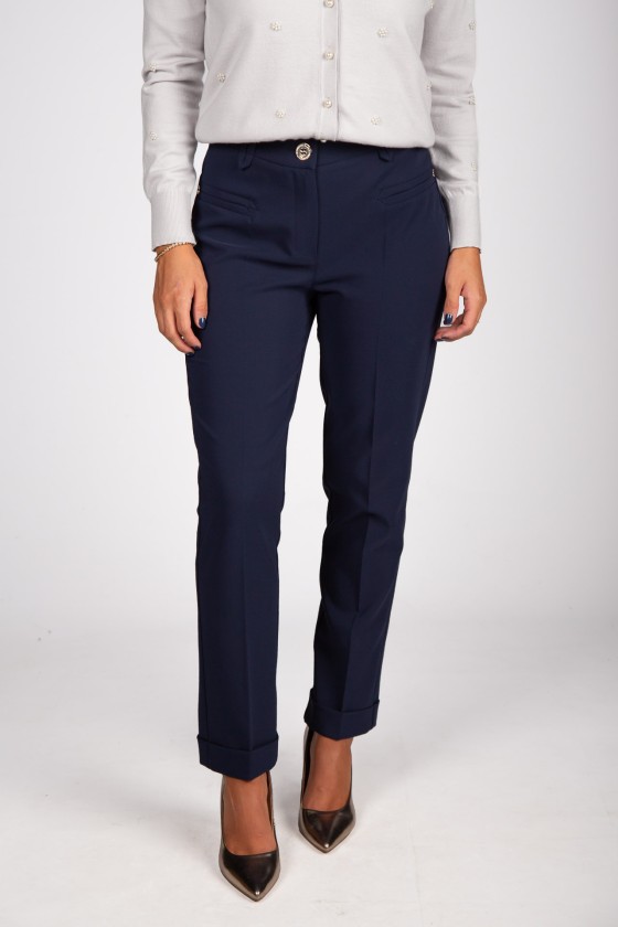 Classic slim fit trousers