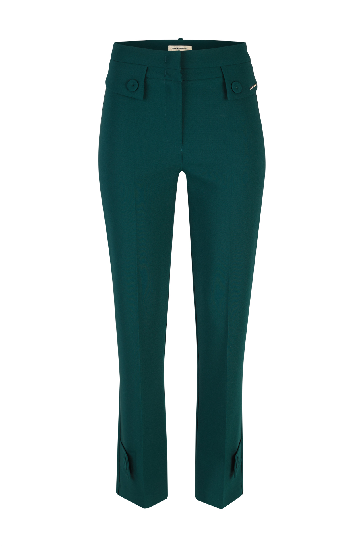 Trousers with pockets and flaps