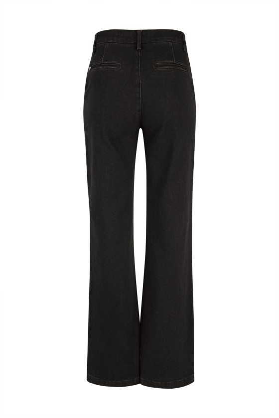Brown wide-leg jeans