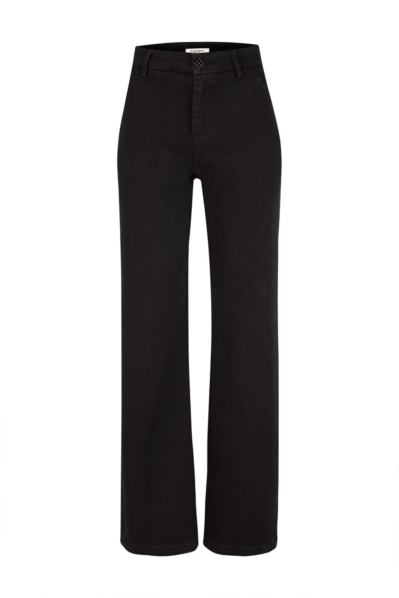 Black wide-leg jeans