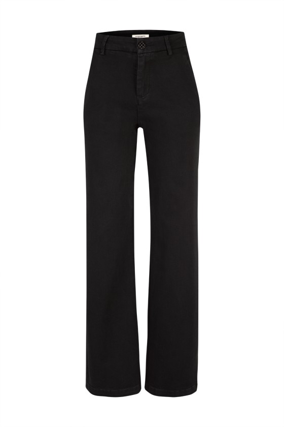 Black wide-leg jeans