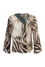 Asymmetrical printed tunic