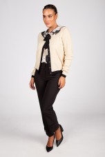 Knitted cardigan with heart-shaped buttons