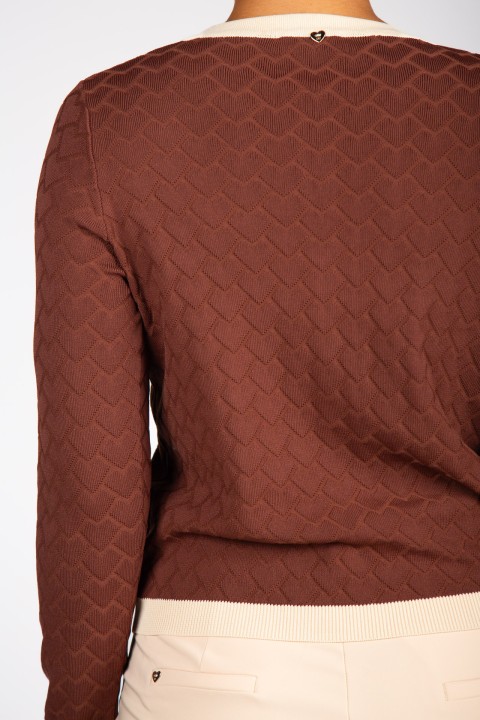 Knitted cardigan with heart-shaped buttons