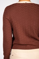 Knitted cardigan with heart-shaped buttons