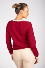 Knitted cardigan with heart-shaped buttons