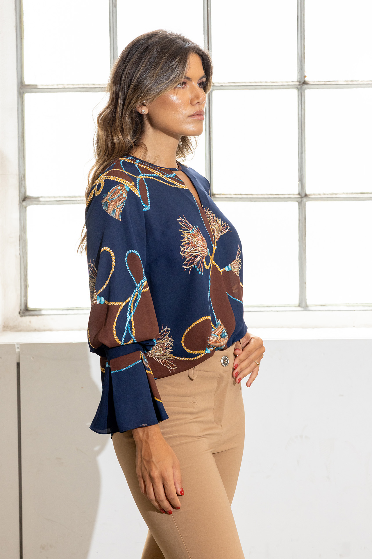 Equestrian print tunic