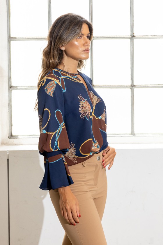 Equestrian print tunic