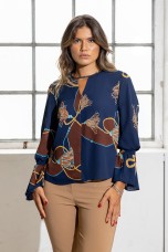 Equestrian print tunic