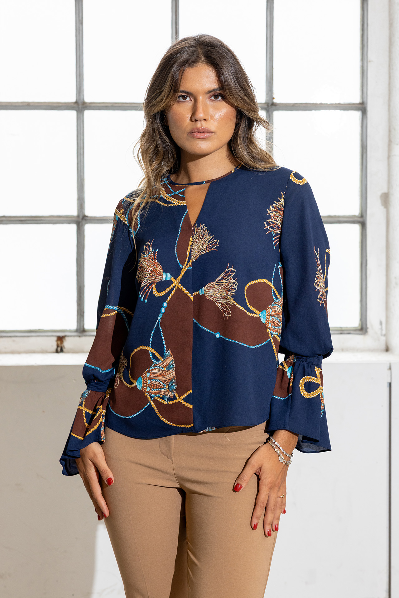 Equestrian print tunic