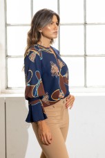 Equestrian print tunic