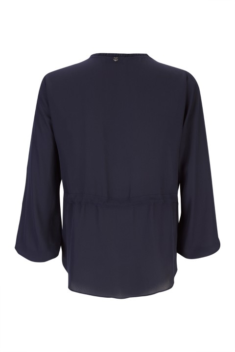 Blouse with adjustable waist belt Blouse with adjustable waist belt