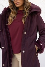 Reversible waterproof fur parka