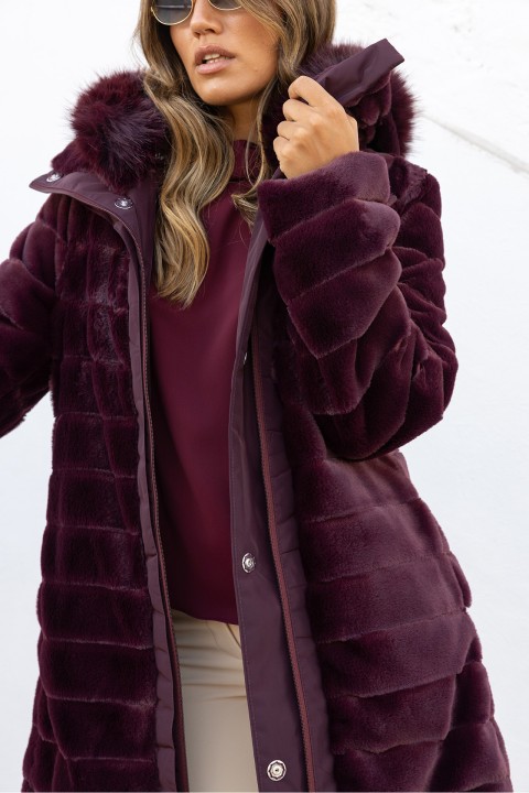 Reversible waterproof fur parka