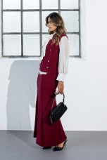 Long ribbed knit skirt