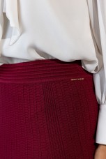 Long ribbed knit skirt