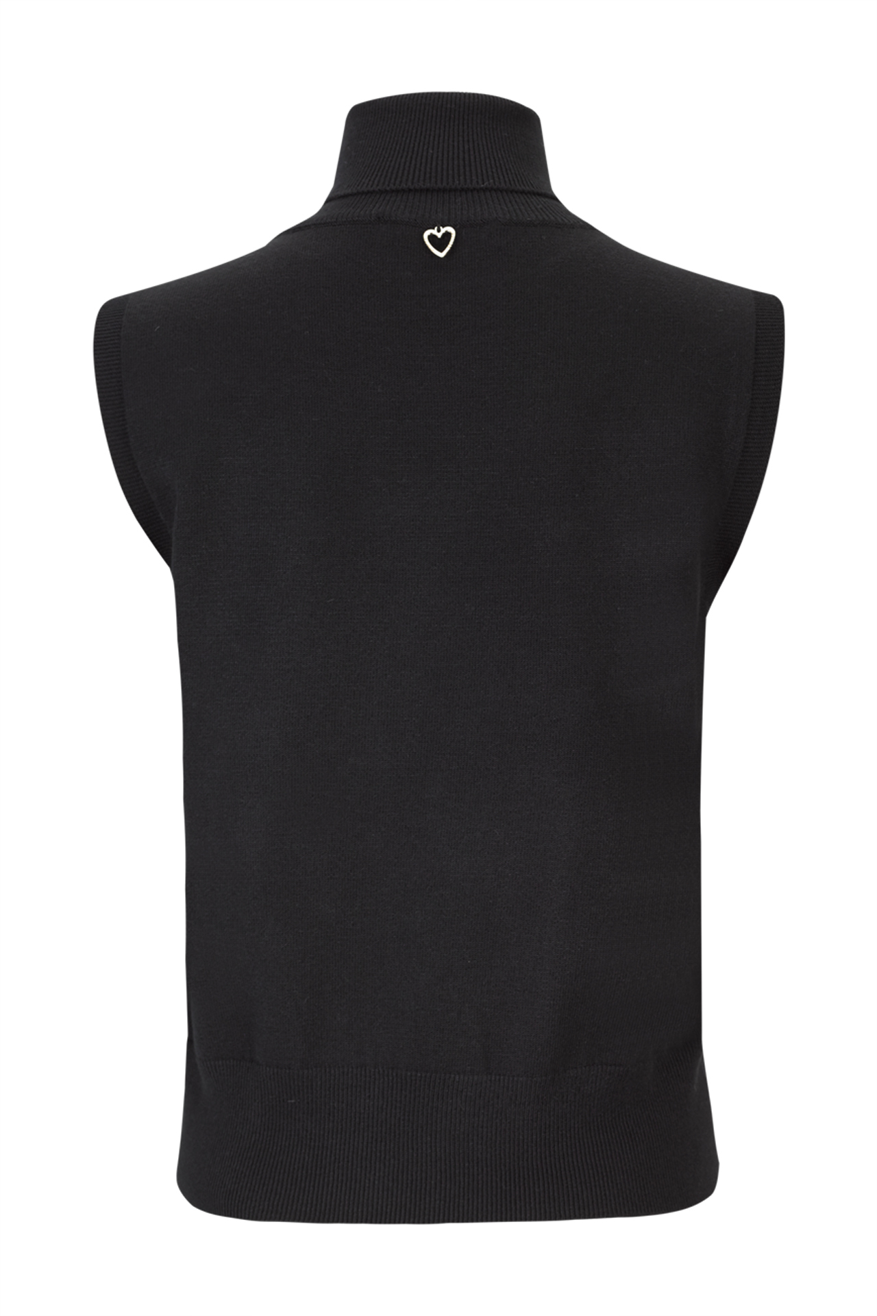 Jersey de punto de cuello alto sin mangas