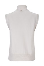 Sleeveless high-neck knit top
