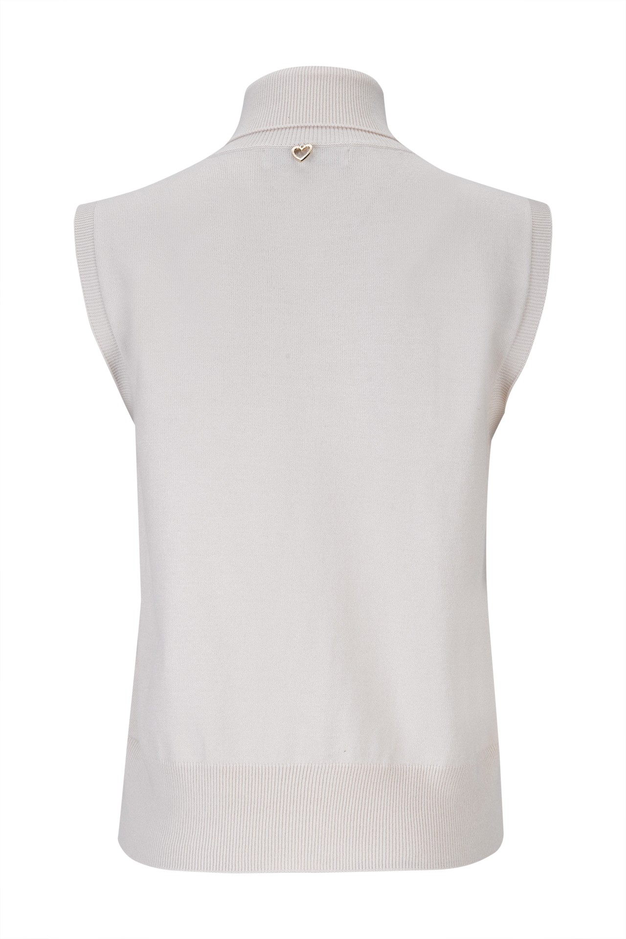 Pull en maille col montant sans manches