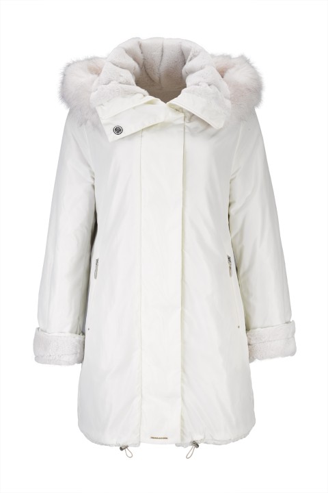 Parka revers�vel imperme�vel de p�lo