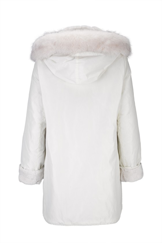 Parka reversível impermeável de pêlo
