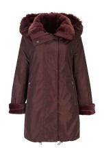 Reversible waterproof fur parka