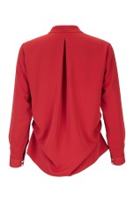 Tunic with snap-button neckline