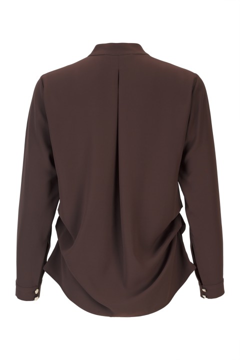 T�nica con cuello de broche