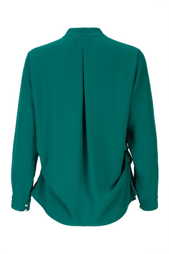 T�nica con cuello de broche