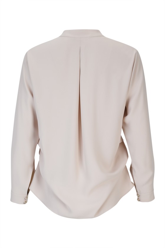 Tunic with snap-button neckline