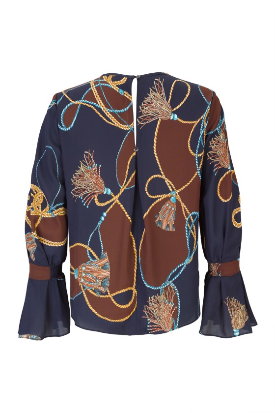 Túnica con estampado ecuestre