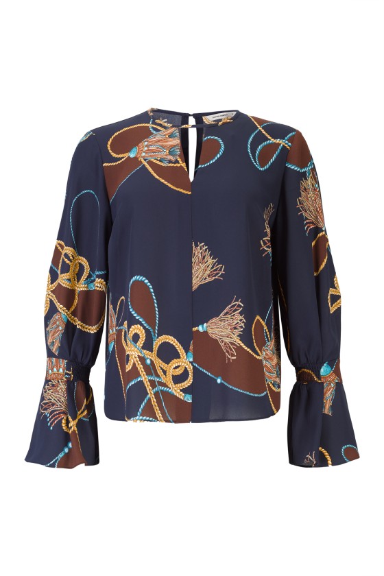 Túnica con estampado ecuestre